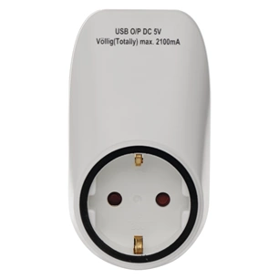 Emos P0072 aljzat 2xUSB SCHUKO, fehér