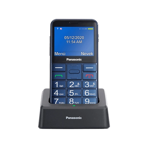 Panasonic KX-TU155EXCN senior mobiltelefon, kék