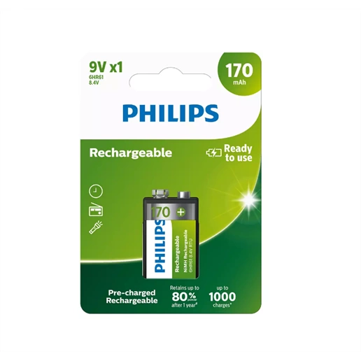 Philips 9VB1A17 170MAH, 9V AKKUMULÁTOR