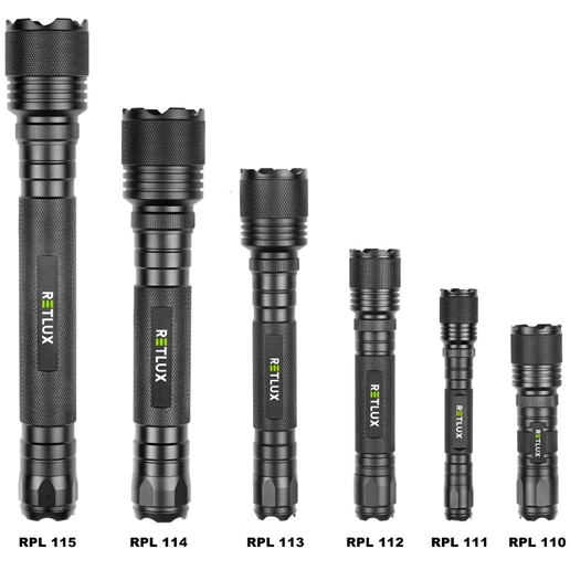 Retlux RPL 113 zseblámpa, 5W T6 ALU, 3XC