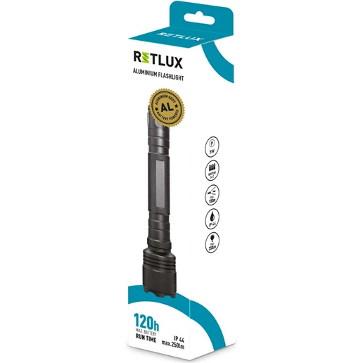 Retlux RPL 113 zseblámpa, 5W T6 ALU, 3XC