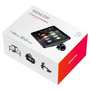 Sencor SCT M750BWT CarPlay és Android autó display