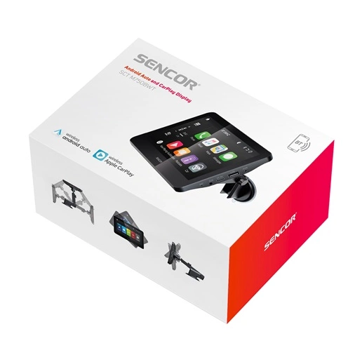 Sencor SCT M750BWT CarPlay és Android autó display