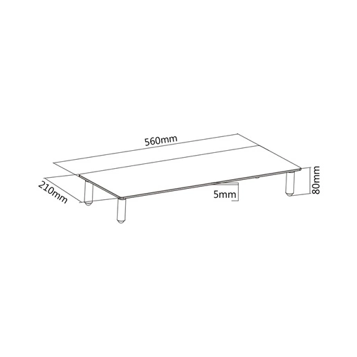 Stell SOS 5010 edzett üveg állvány monitor/TV alá, max 20 kg