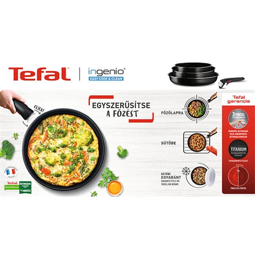 Tefal L1539243 Ingenio Easy Cook & Clean edényszett, 3 db-os