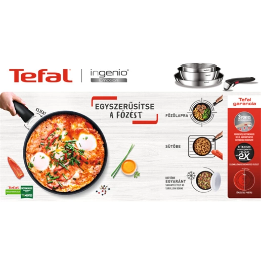 Tefal L897S574 Ingenio 6 Emotion serpenyő szett