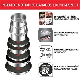 Tefal L897SK04 Ingenio Emotion edénykészlet 20 db-os