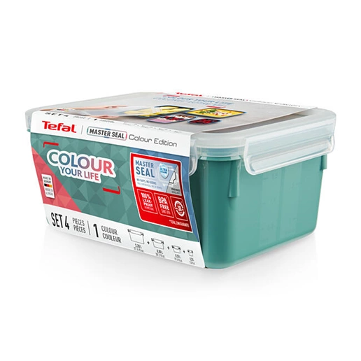 Tefal N1031010 MSEAL COLOR 4 darabos tároló szett zöld